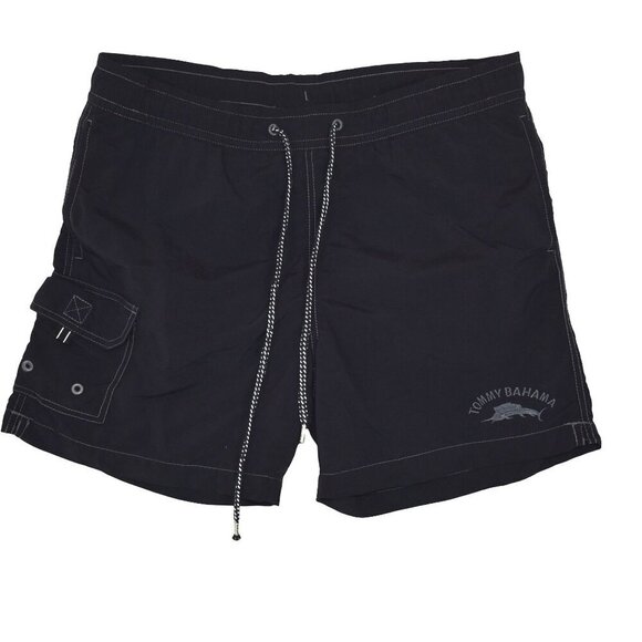 Tommy Bahama Other - Tommy Bahama Swim Shorts S Black Y2K Surf Beach 6" Inseam